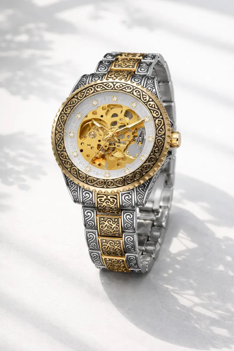 Automatic Mechanical Skeleton Watch for Men - Image 1 in Pune